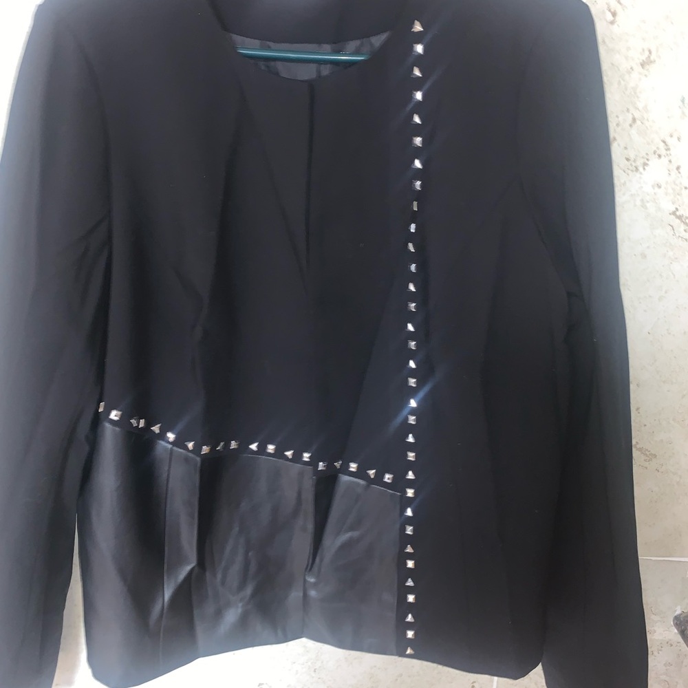 Calvin Klein Black Blazer Minimalist Suit Jacket